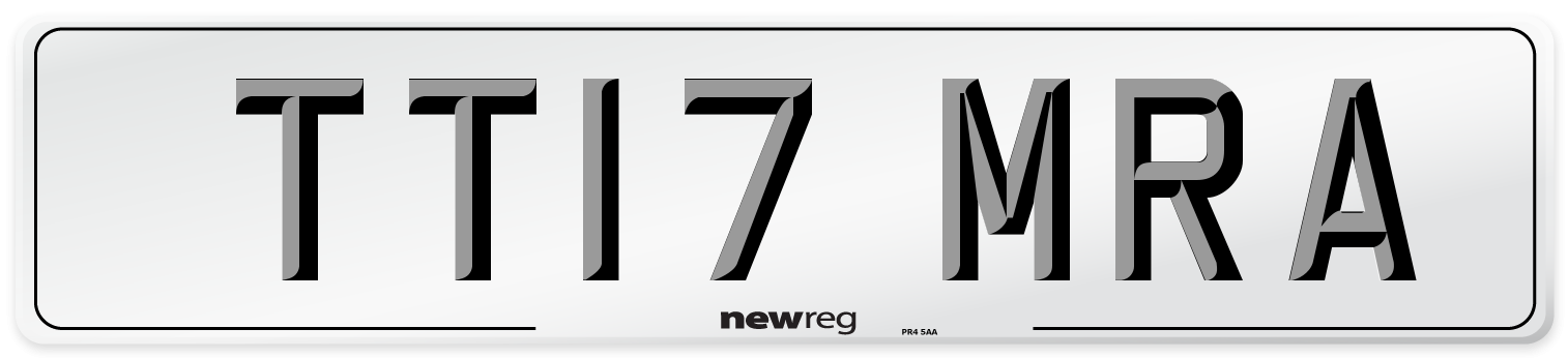 TT17 MRA Number Plate from New Reg